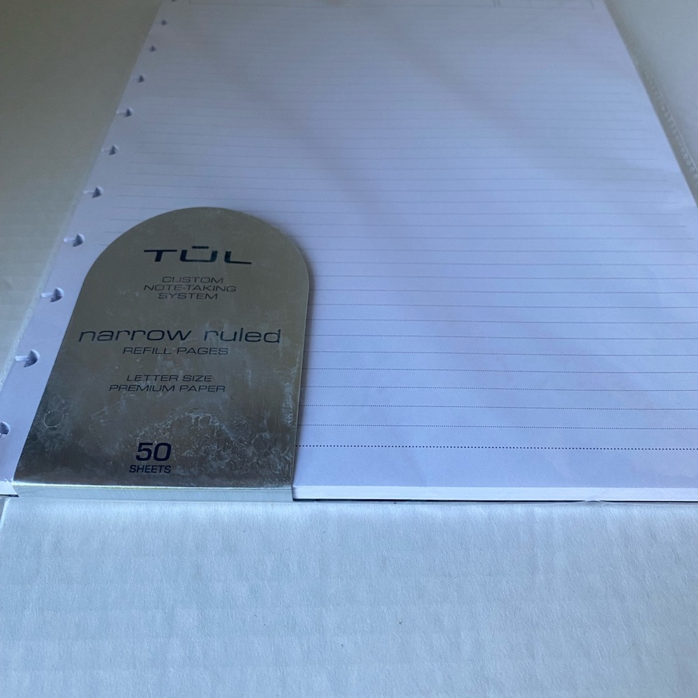 TUL Disc Bound Narrow Ruled Refill Pages Letter Size Premium Paper 50 Sheets New - Picture 5 of 11